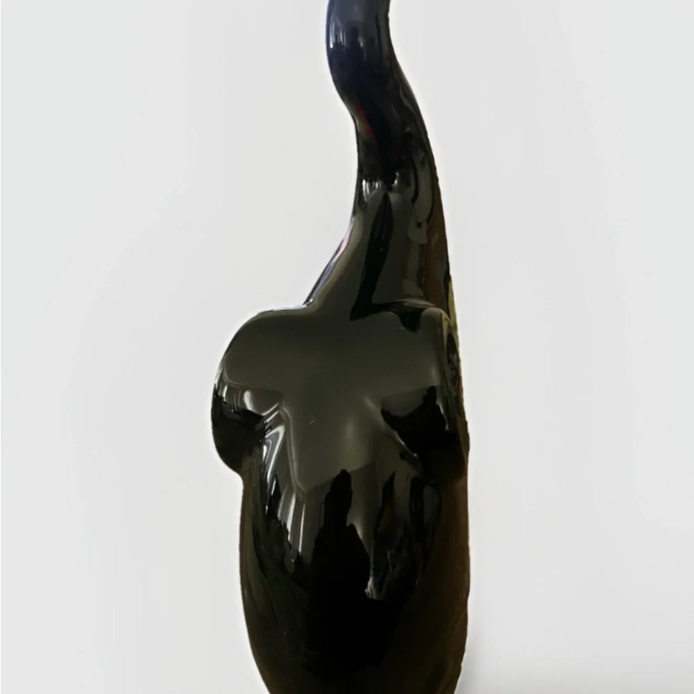 Elegant Black and Red Elephant Sculptures - Picture 9 of 11